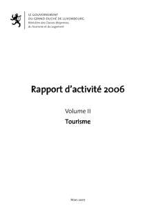 Rapport d'activité 2006 du Département du tourisme