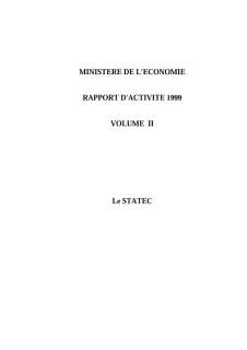 Rapport d'activité 1999 de l'Institut national de la statistique et des études économiques (STATEC)