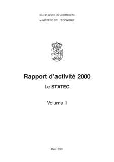 Rapport d'activité 2000 de l'Institut national de la statistique et des études économiques (STATEC)