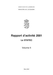 Rapport d'activité 2001 de l'Institut national de la statistique et des études économiques (STATEC)