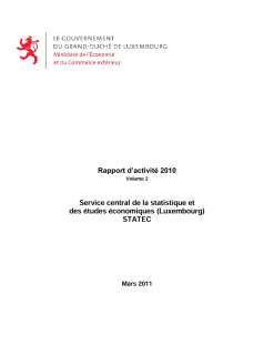 Rapport d'activité 2010 de l'Institut national de la statistique et des études économiques (STATEC)