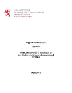 Rapport d'activité 2011 de l'Institut national de la statistique et des études économiques (STATEC)