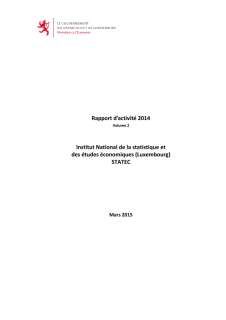 , Rapport d'activité 2014 de l'Institut national de la statistique et des études économiques (STATEC)