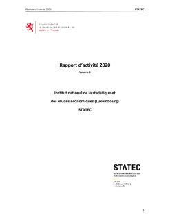 Rapport d'activité 2020 de l'Institut national de la statistique et des études économiques (STATEC)
