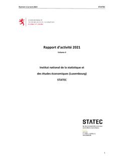 Rapport d'activité 2020 de l'Institut national de la statistique et des études économiques (STATEC)