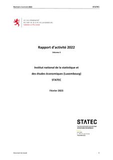 Rapport d'activité 2022 de l'Institut national de la statistique et des études économiques (STATEC)