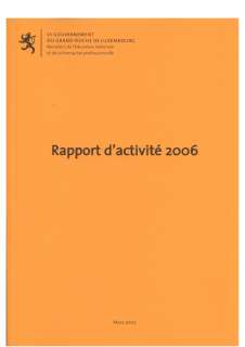 Rapport d'activité 2006 du ministère de l'Éducation nationale et de la Formation professionelle