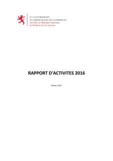 Rapport d'activité 2016 du ministère de l'Éducation nationale, de l'Enfance et de la Jeunesse