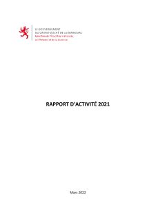 Rapport d'activité 2021 du ministère de l’Éducation nationale, de l’Enfance et de la Jeunesse