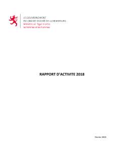 Rapport d'activité 2018 du ministère de l'Égalité entre les femmes et les hommes