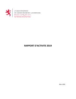 Rapport d'activité 2019 du ministère de l'Égalité entre les femmes et les hommes