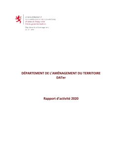 Rapport d’activité 2020 du Département de l’aménagement du territoire