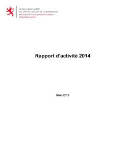 Rapport d'activité 2014 du ministère de l'Enseignement supérieur et de la Recherche