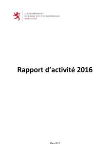 Rapport d'activité 2016 du ministère d'État