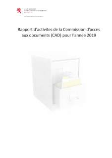 Rapport d'activité 2019 de la Commission d’accès aux documents