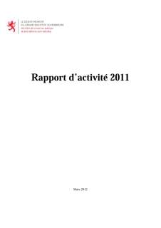 Rapport d'activité 2011 du ministère de la Fonction publique et de la Réforme administrative
