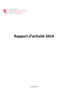 Rapport d'activité 2014 du ministère de la Fonction publique et de la Réforme administrative