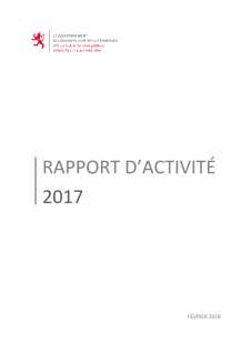 Rapport d'activité 2017 du ministère de la Fonction publique et de la Réforme administrative