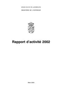 Rapport Interieur 2002.pdf, Rapport d'activité 2002 du ministère de l'Intérieur
