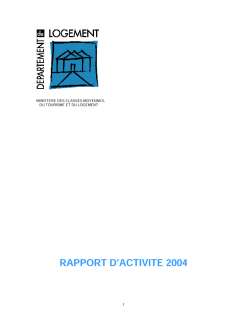 Rapport d'activité 2004 du Département du logement