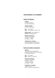 GRAND-DUCHE DE LUXEMBOURG, Rapport d'activité 2008 du Département du Logement