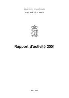 Ministere de la Sante.pdf, Rapport d'activité 2001 du ministère de la Santé