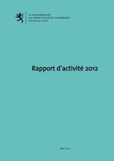 Rapport d'activité 2012 du ministère de la Santé