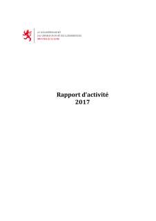 Rapport d'activité 2017 du ministère de la Santé