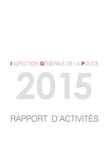 Livrebloc_RA 2015.indd, Rapport d'activité 2015 de l'Inspection générale de la police
