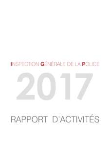 Rapport d'activité 2017 de l'Inspection générale de la police