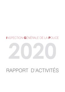 Rapport d'activité 2020 de l'Inspection générale de la police