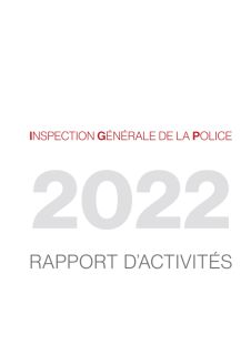 Rapport d'activité 2022 de l'Inspection générale de la police