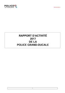 Rapport d'activité 2017 de la police grand-ducale