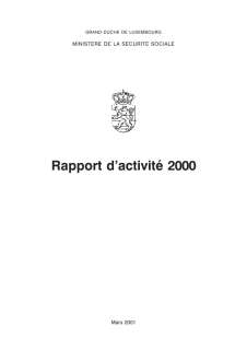 H:\Rapports d activité\min. securite sociale.prn.pdf, Rapport d'activité 2000 du ministère de la Sécurité sociale
