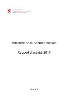 Rapport d'activité 2017 du ministère de la Sécurité sociale