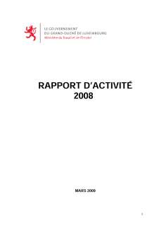 Rapport d'activité 2008 du ministère du Travail et de l'Emploi