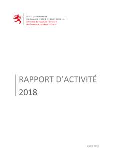 Rapport d'activité 2018 du ministère du Travail, de l'Emploi et de l'Économie sociale et solidaire