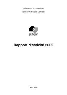 Rapport d'activité 2002 de l'Administration de l'emploi (ADEM)