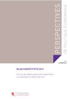 Bilan compétitivité 2013: Dix ans de tableau de bord compétitivité - une évolution en dents de scie
