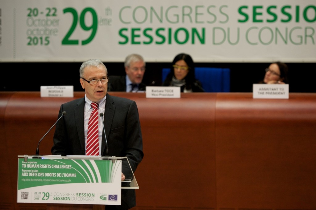  , Dan Kersch à la 29e session du Congrès des pouvoirs locaux et régionaux du Conseil de l’Europe