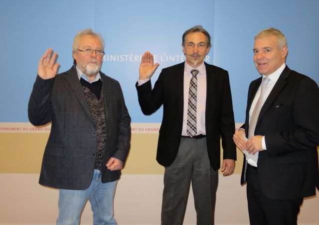  , (de g. à dr.) Lucien Settinger, John Mühlen, Dan Kersch