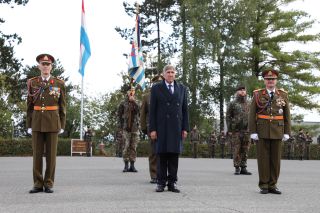 Général Steve Thull, chef d’état-major de l’armée; François Bausch, ministre de la Défense; général Alain Duschène, chef d’état-major de l’armée