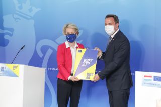 Ursula von der Leyen, présidente de la Commission européenne et Xavier Bettel, Premier ministre, ministre d’État