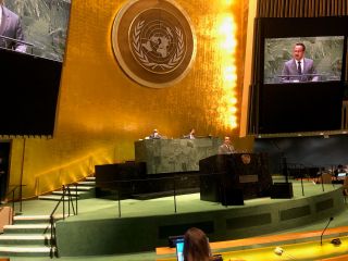 Xavier Bettel à la 76e Assemblée générale des Nations Unies.
