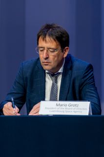 Mario Grotz, chargé de la Direction générale Industrie, nouvelles technologies et recherche, ministère de l’Économie, et président du Comité de direction de la Luxembourg Space Agency (LSA)