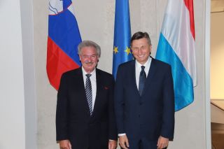 (de g. à dr.) Jean Asselborn, ministre des Affaires étrangères et européennes; Borut Pahor, Président de la République de Slovénie
