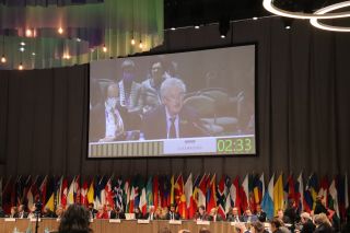 Jean Asselborn lors de son intervention à la séance plénière du Conseil ministériel de l'OSCE