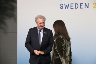 Jean Asselborn avec Ann Linde, Présidente-en-exercice suédoise de l'OSCE et ministre des Affaires étrangères de Suède