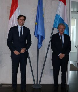 Jean Asselborn avec Wopke Hoekstra, ministre des Affaires étrangères du Royaume des Pays-Bas