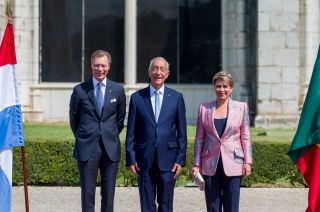 11.05. - (from left to right) H.R.H. the Grand Duke; Marcelo Rebelo de Sousa, President of the Portuguese Republic;  H.R.H. the Grand Duchess